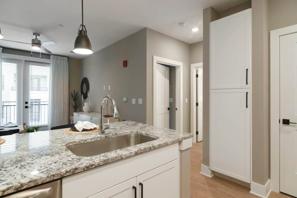 Open concept apartments with modern finishes at Margaux Midtown