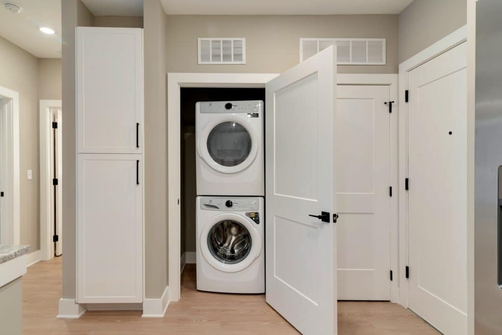 In-unit laundry closet at Margaux Midtown