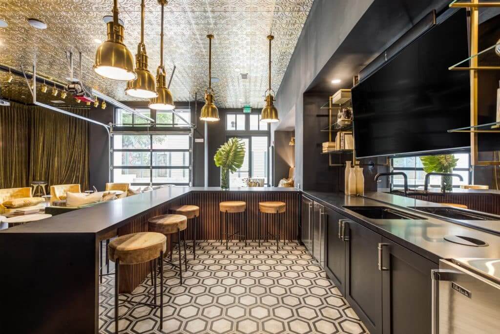 Kitchen area in Margaux Midtown's speakeasy